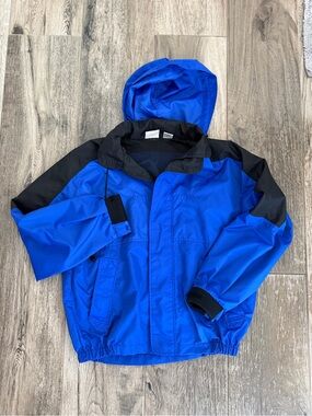 Marlboro Blue and Black Hooded New Rain Jacket